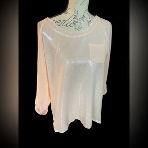 New with tags Lane Bryant 14/16 sequined front three quarter sleeve shirt